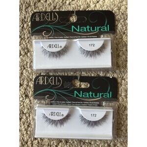 ARDELL Natural False Eyelashes Faux Strip Eyelashes - 172 BLACK - NEW Set of 2